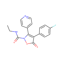 CCNC(=O)n1oc(=O)c(-c2ccc(F)cc2)c1-c1ccncc1 ZINC000029054769