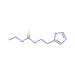 CCNC(=S)NCCc1cnc[nH]1 ZINC000013741786