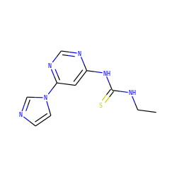 CCNC(=S)Nc1cc(-n2ccnc2)ncn1 ZINC001772617822