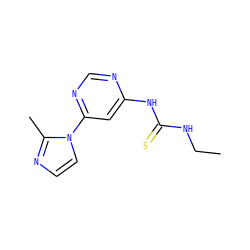 CCNC(=S)Nc1cc(-n2ccnc2C)ncn1 ZINC001772608581