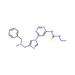 CCNC(=S)Nc1cc(-n2cnc(CN(C)Cc3ccccc3)c2)ncn1 ZINC001772645551