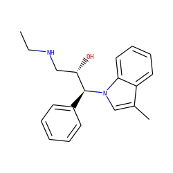CCNC[C@H](O)[C@H](c1ccccc1)n1cc(C)c2ccccc21 ZINC000035856996