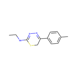 CCNC1=NN=C(c2ccc(C)cc2)CS1 ZINC000005866200