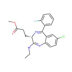 CCNC1=Nc2ccc(Cl)cc2C(c2ccccc2F)=N[C@H]1CCC(=O)OC ZINC000013860471