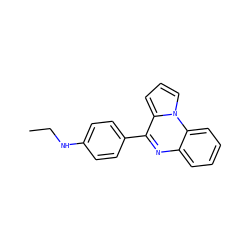 CCNc1ccc(-c2nc3ccccc3n3cccc23)cc1 ZINC000585091605