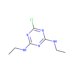 CCNc1nc(Cl)nc(NCC)n1 ZINC000000121575