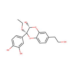 CCO[C@@]1(c2ccc(O)c(O)c2)Oc2ccc(CCO)cc2O[C@H]1O ZINC000299852663
