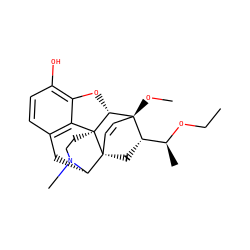 CCO[C@@H](C)[C@@H]1C[C@@]23C=C[C@]1(OC)[C@H]1Oc4c(O)ccc5c4[C@@]12CCN(C)[C@H]3C5 ZINC000261189237