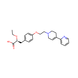 CCO[C@@H](Cc1ccc(OCCN2CC=C(c3ccccn3)CC2)cc1)C(=O)O ZINC000040950808