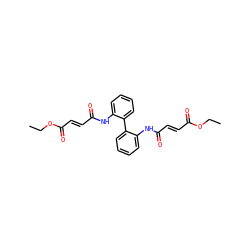 CCOC(=O)/C=C/C(=O)Nc1ccccc1-c1ccccc1NC(=O)/C=C/C(=O)OCC ZINC000008687572