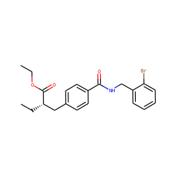 CCOC(=O)[C@@H](CC)Cc1ccc(C(=O)NCc2ccccc2Br)cc1 ZINC000653793322