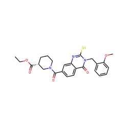 CCOC(=O)[C@@H]1CCCN(C(=O)c2ccc3c(=O)n(Cc4ccccc4OC)c(S)nc3c2)C1 ZINC000015895333