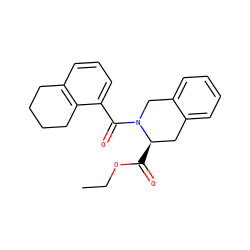 CCOC(=O)[C@@H]1Cc2ccccc2CN1C(=O)c1cccc2c1CCCC2 ZINC000084671193