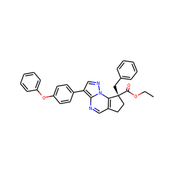CCOC(=O)[C@]1(Cc2ccccc2)CCc2cnc3c(-c4ccc(Oc5ccccc5)cc4)cnn3c21 ZINC000299832607