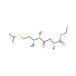 CCOC(=O)[C@H](C)NC(=O)[C@@H](O)[C@H](N)CCSC(C)C ZINC000027993282