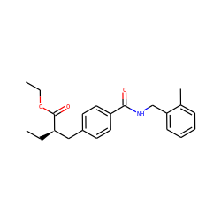 CCOC(=O)[C@H](CC)Cc1ccc(C(=O)NCc2ccccc2C)cc1 ZINC000653793920