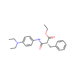 CCOC(=O)[C@H](Cc1ccccc1)C(=O)Nc1ccc(N(CC)CC)cc1 ZINC000001225994