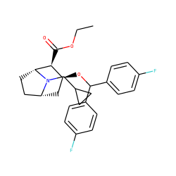 CCOC(=O)[C@H]1[C@@H](OC(c2ccc(F)cc2)c2ccc(F)cc2)C[C@@H]2CC[C@H]1N2CC1CC1 ZINC001772606873