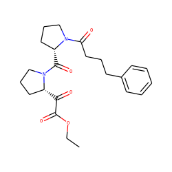 CCOC(=O)C(=O)[C@@H]1CCCN1C(=O)[C@@H]1CCCN1C(=O)CCCc1ccccc1 ZINC000013738814