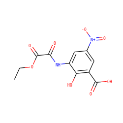 CCOC(=O)C(=O)Nc1cc([N+](=O)[O-])cc(C(=O)O)c1O ZINC000027983285