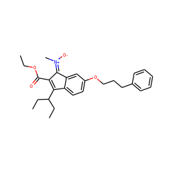 CCOC(=O)C1=C(C(CC)CC)c2ccc(OCCCc3ccccc3)cc2/C1=[N+](/C)[O-] ZINC000028955941
