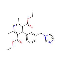 CCOC(=O)C1=C(C)N=C(C)C(C(=O)OCC)[C@@H]1c1cccc(Cn2ccnc2)c1 ZINC000026816440