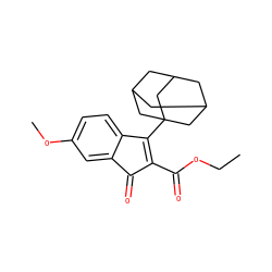 CCOC(=O)C1=C(C23CC4CC(CC(C4)C2)C3)c2ccc(OC)cc2C1=O ZINC000036472822