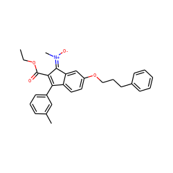 CCOC(=O)C1=C(c2cccc(C)c2)c2ccc(OCCCc3ccccc3)cc2/C1=[N+](/C)[O-] ZINC000101118949