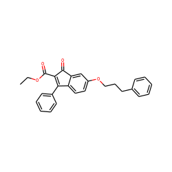 CCOC(=O)C1=C(c2ccccc2)c2ccc(OCCCc3ccccc3)cc2C1=O ZINC000036472962