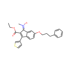 CCOC(=O)C1=C(c2ccsc2)c2ccc(OCCCc3ccccc3)cc2/C1=[N+](/C)[O-] ZINC000101141119