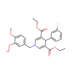 CCOC(=O)C1=CN(Cc2ccc(OC)c(OO)c2)C=C(C(=O)OCC)C1c1cccc(F)c1 ZINC000095594095