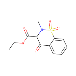 CCOC(=O)C1C(=O)c2ccccc2S(=O)(=O)N1C ZINC000100014894