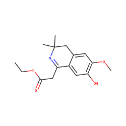 CCOC(=O)CC1=NC(C)(C)Cc2cc(OC)c(O)cc21 ZINC000101504386