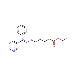CCOC(=O)CCCCO/N=C(\c1ccccc1)c1cccnc1 ZINC000013437577