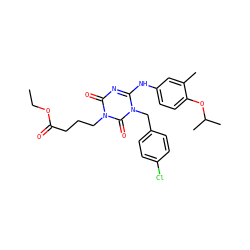 CCOC(=O)CCCn1c(=O)nc(Nc2ccc(OC(C)C)c(C)c2)n(Cc2ccc(Cl)cc2)c1=O ZINC000200524498