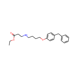 CCOC(=O)CCNCCCCOc1ccc(Cc2ccccc2)cc1 ZINC000013475289