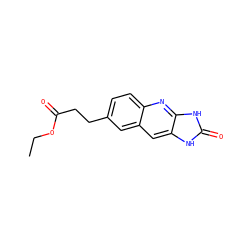 CCOC(=O)CCc1ccc2nc3[nH]c(=O)[nH]c3cc2c1 ZINC000013725769