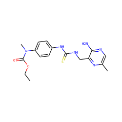 CCOC(=O)N(C)c1ccc(NC(=S)NCc2nc(C)cnc2N)cc1 ZINC000071295726