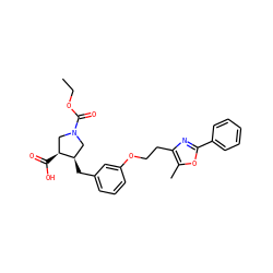 CCOC(=O)N1C[C@@H](Cc2cccc(OCCc3nc(-c4ccccc4)oc3C)c2)[C@@H](C(=O)O)C1 ZINC000136231729