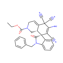 CCOC(=O)N1CC=C2[C@@H](C1)[C@@]1(C(=O)N(Cc3ccccc3)c3ccccc31)C(C#N)=C(N)C2(C#N)C#N ZINC000000664190