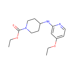 CCOC(=O)N1CCC(Nc2cc(OCC)ccn2)CC1 ZINC000013580409