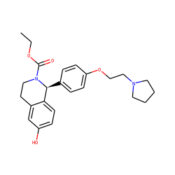CCOC(=O)N1CCc2cc(O)ccc2[C@@H]1c1ccc(OCCN2CCCC2)cc1 ZINC000012353862
