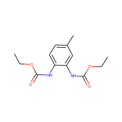 CCOC(=O)Nc1ccc(C)cc1NC(=O)OCC ZINC000000476736
