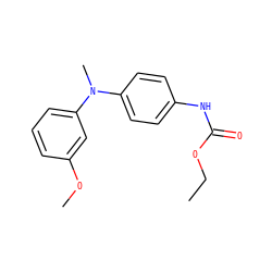 CCOC(=O)Nc1ccc(N(C)c2cccc(OC)c2)cc1 ZINC000025974848