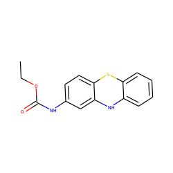 CCOC(=O)Nc1ccc2c(c1)Nc1ccccc1S2 ZINC000000360591