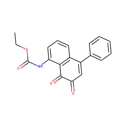 CCOC(=O)Nc1cccc2c1C(=O)C(=O)C=C2c1ccccc1 ZINC000013443951