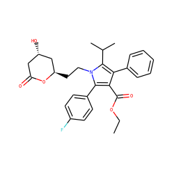 CCOC(=O)c1c(-c2ccccc2)c(C(C)C)n(CC[C@@H]2C[C@@H](O)CC(=O)O2)c1-c1ccc(F)cc1 ZINC000013861022