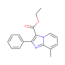 CCOC(=O)c1c(-c2ccccc2)nc2c(C)cccn12 ZINC000001385262