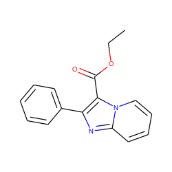 CCOC(=O)c1c(-c2ccccc2)nc2ccccn12 ZINC000001385259