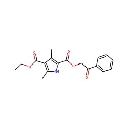 CCOC(=O)c1c(C)[nH]c(C(=O)OCC(=O)c2ccccc2)c1C ZINC000003590657